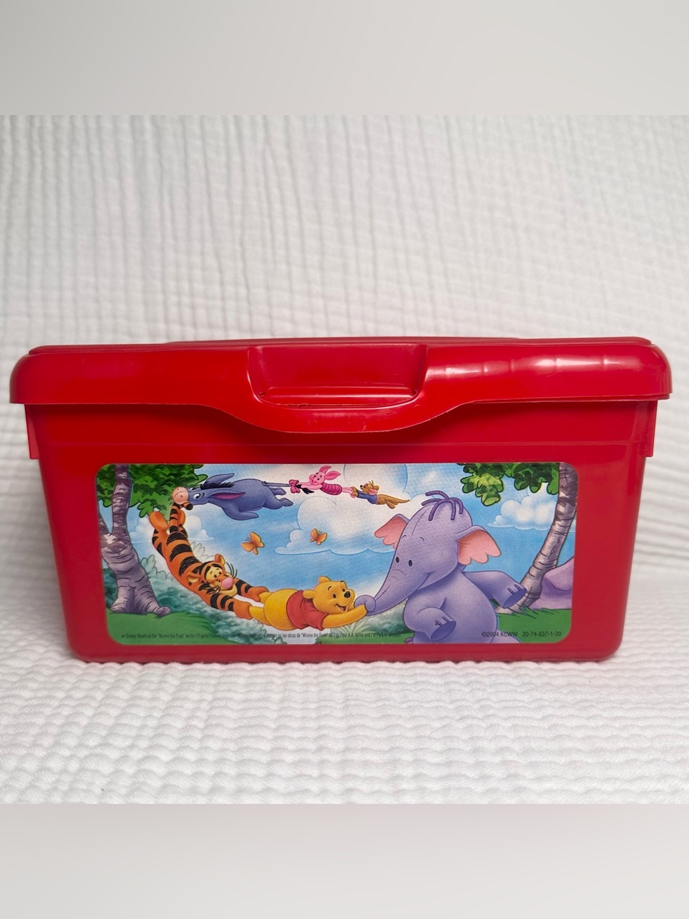 RARE Red Huggies Wipes Empty Container Disney Baby Winnie the Pooh Heffalump